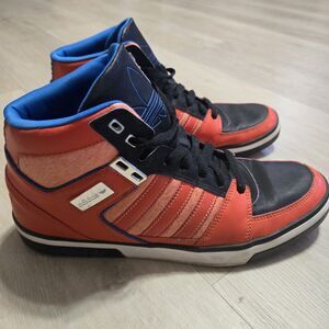 Adidas Conductor High Top Shoes Mens 9.5 Skateboard Streetwear Deadstock Orange